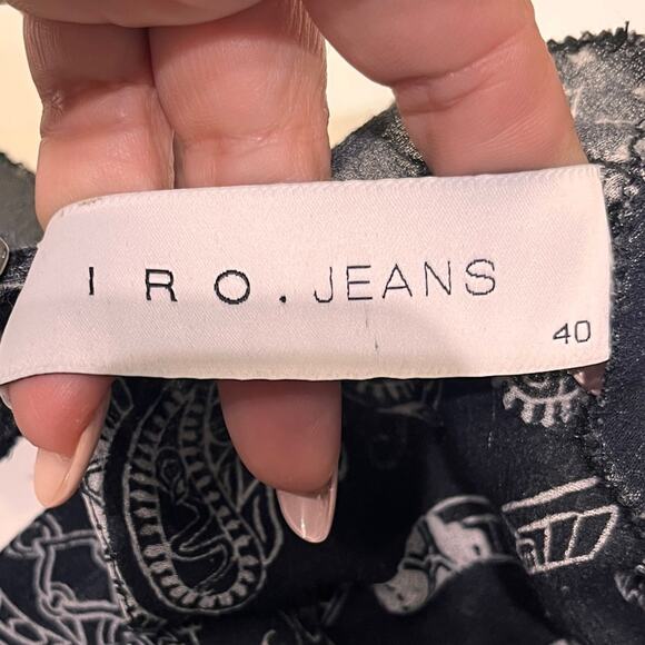 IRO Black Sheer Paisley Ruffle Romper Sz 8 - Picture 5 of 10